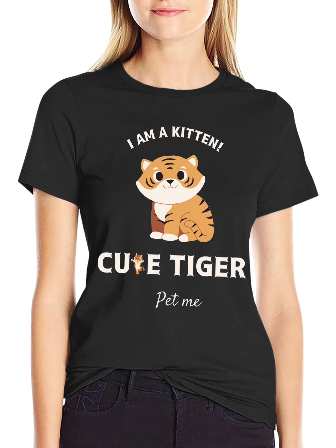Cute Kitten Tiger Graphic Tee - Pet Me!