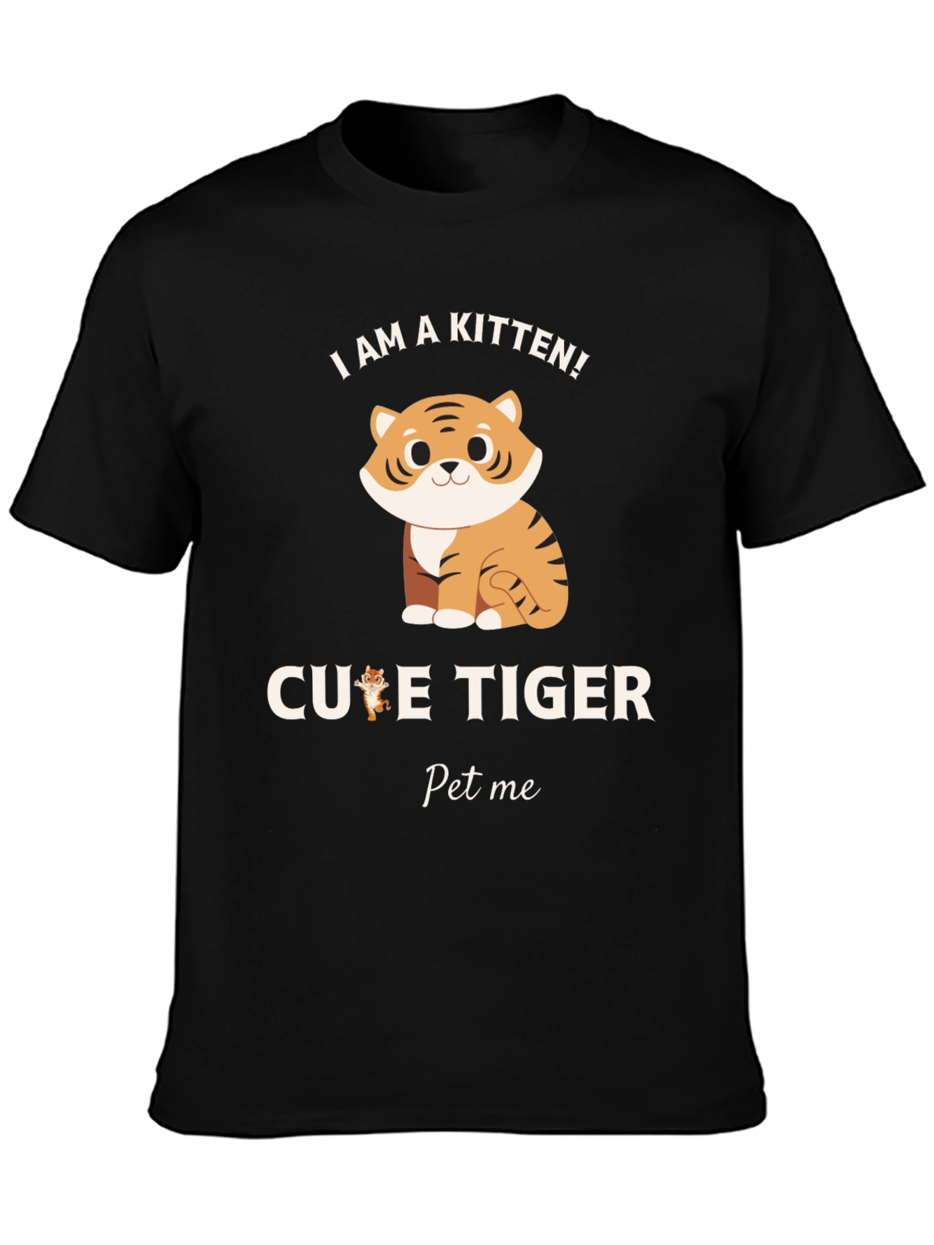 Cute Kitten Tiger Graphic Tee - Pet Me!