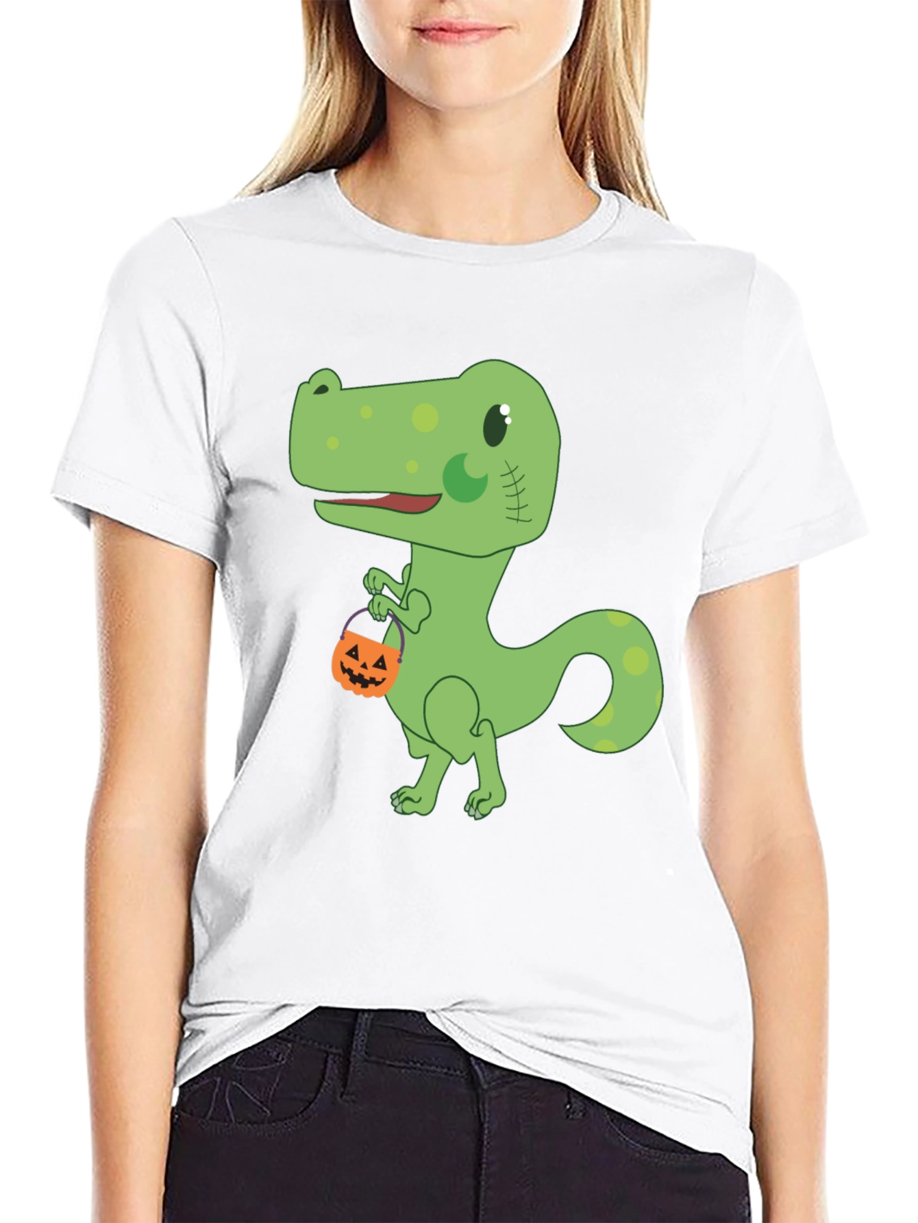 Halloween Dinosaur T-Shirt - Spooky Cute Design