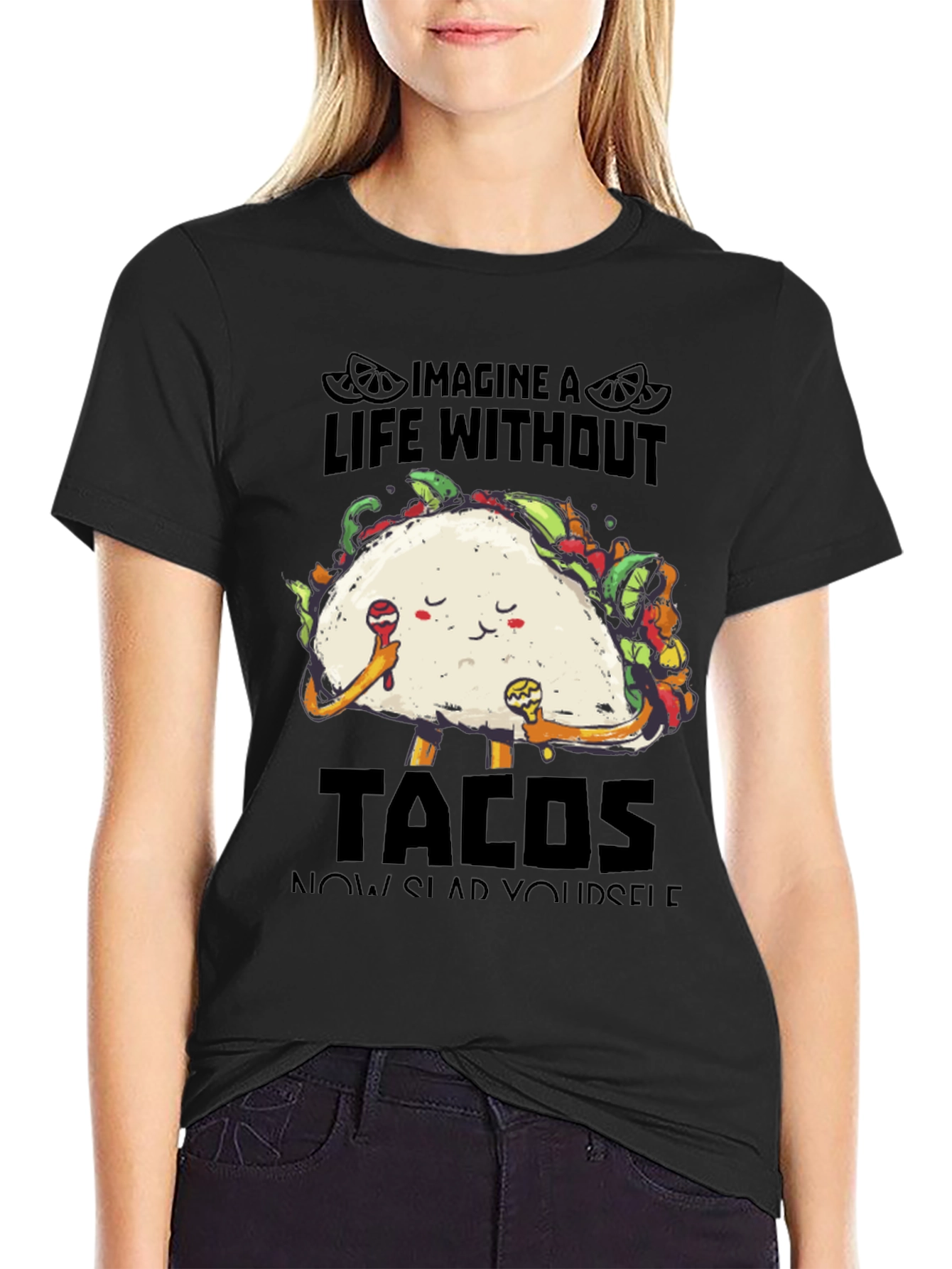 Imagine Life Without Tacos Graphic Tee