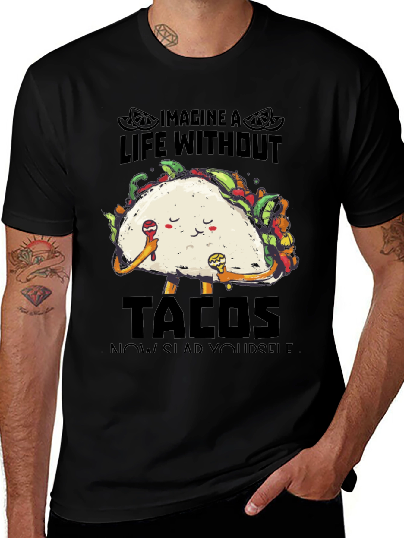 Imagine Life Without Tacos Graphic Tee