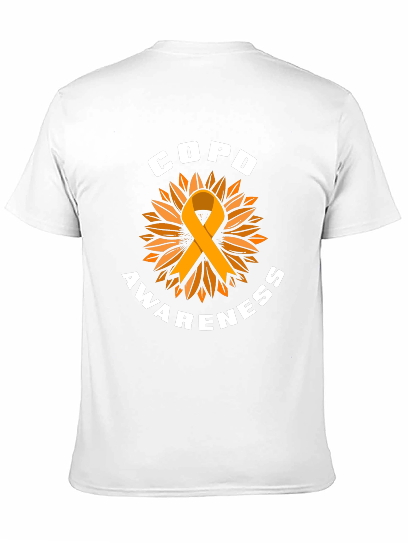 COPD Awareness T-Shirt with Sunflower Ribbon Design