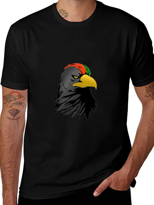 Black Tee with Eagle Graphic