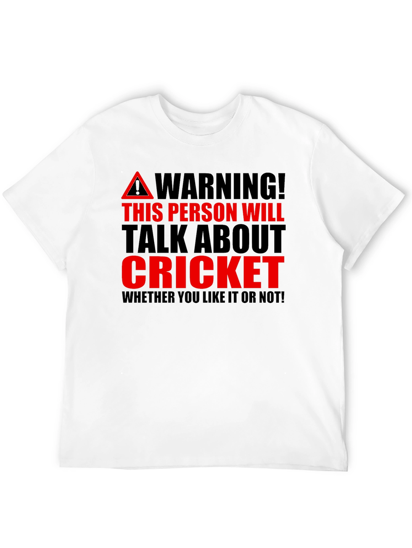 Cricket Fan Warning T-Shirt - Talk About Cricket