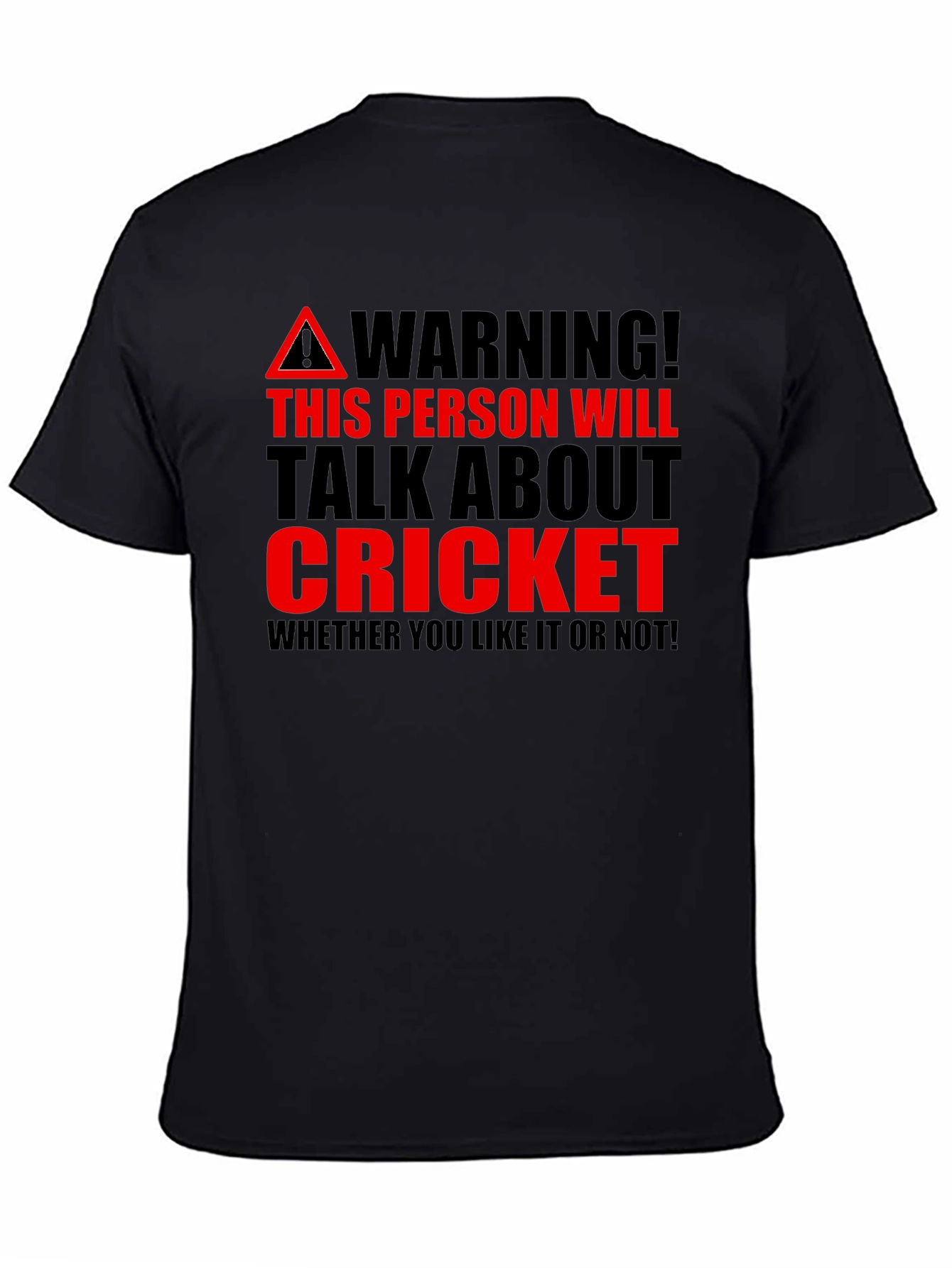 Cricket Fan Warning T-Shirt - Talk About Cricket