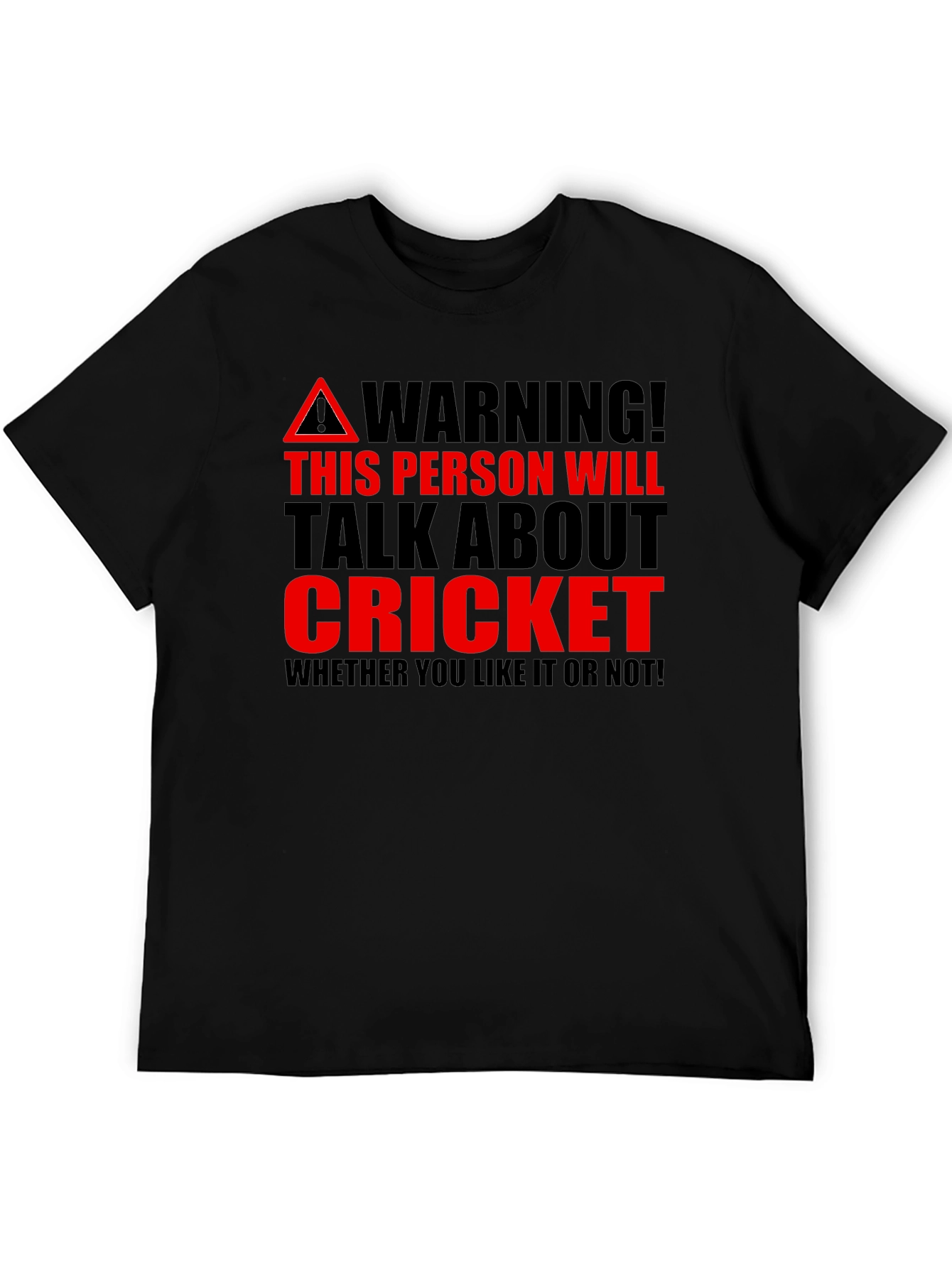 Cricket Fan Warning T-Shirt - Talk About Cricket