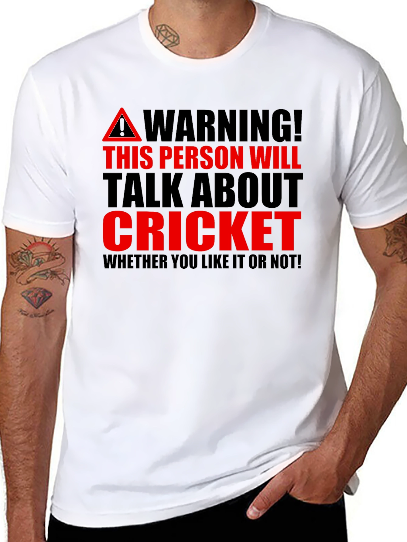 Cricket Fan Warning T-Shirt - Talk About Cricket
