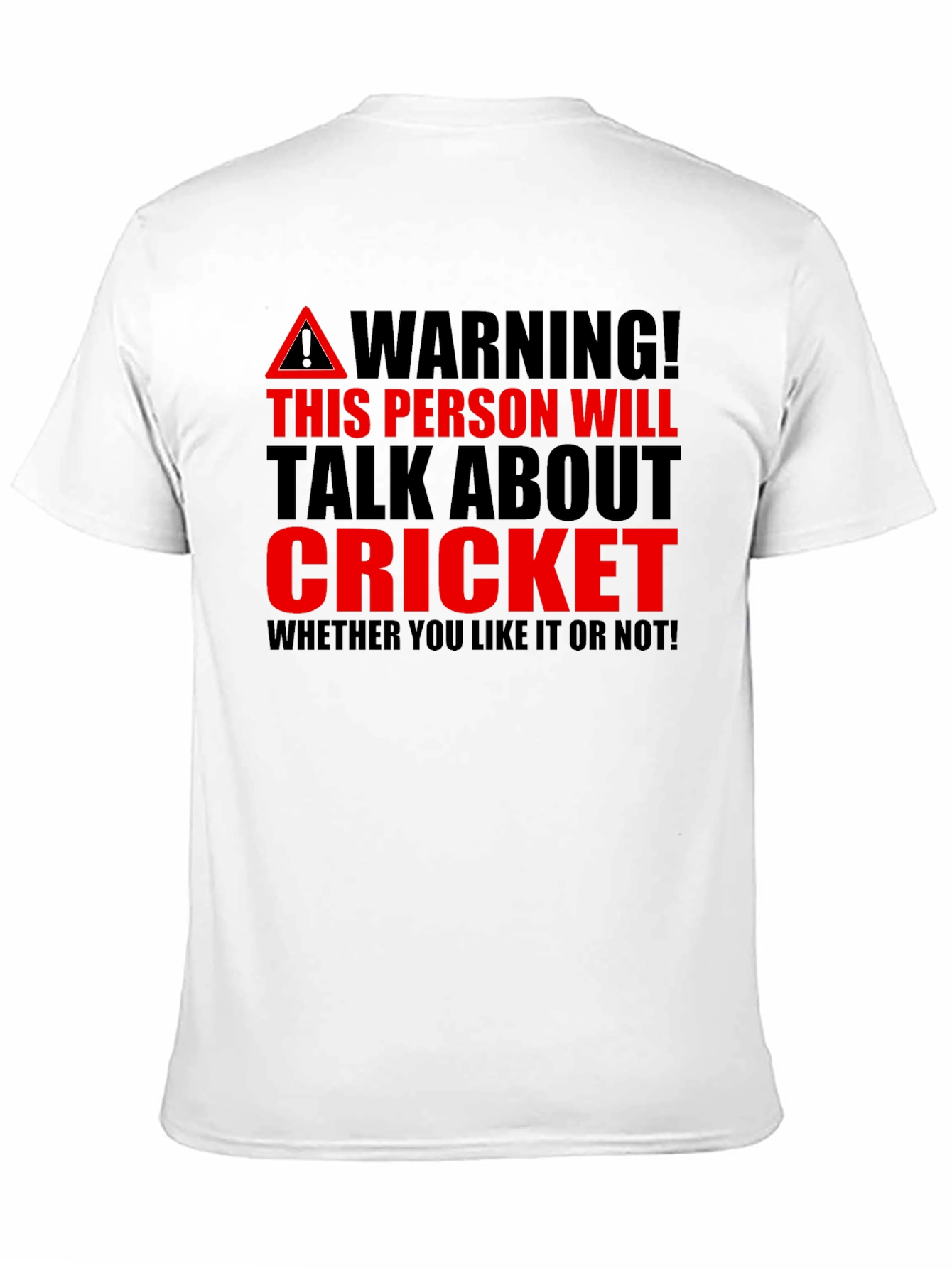 Cricket Fan Warning T-Shirt - Talk About Cricket