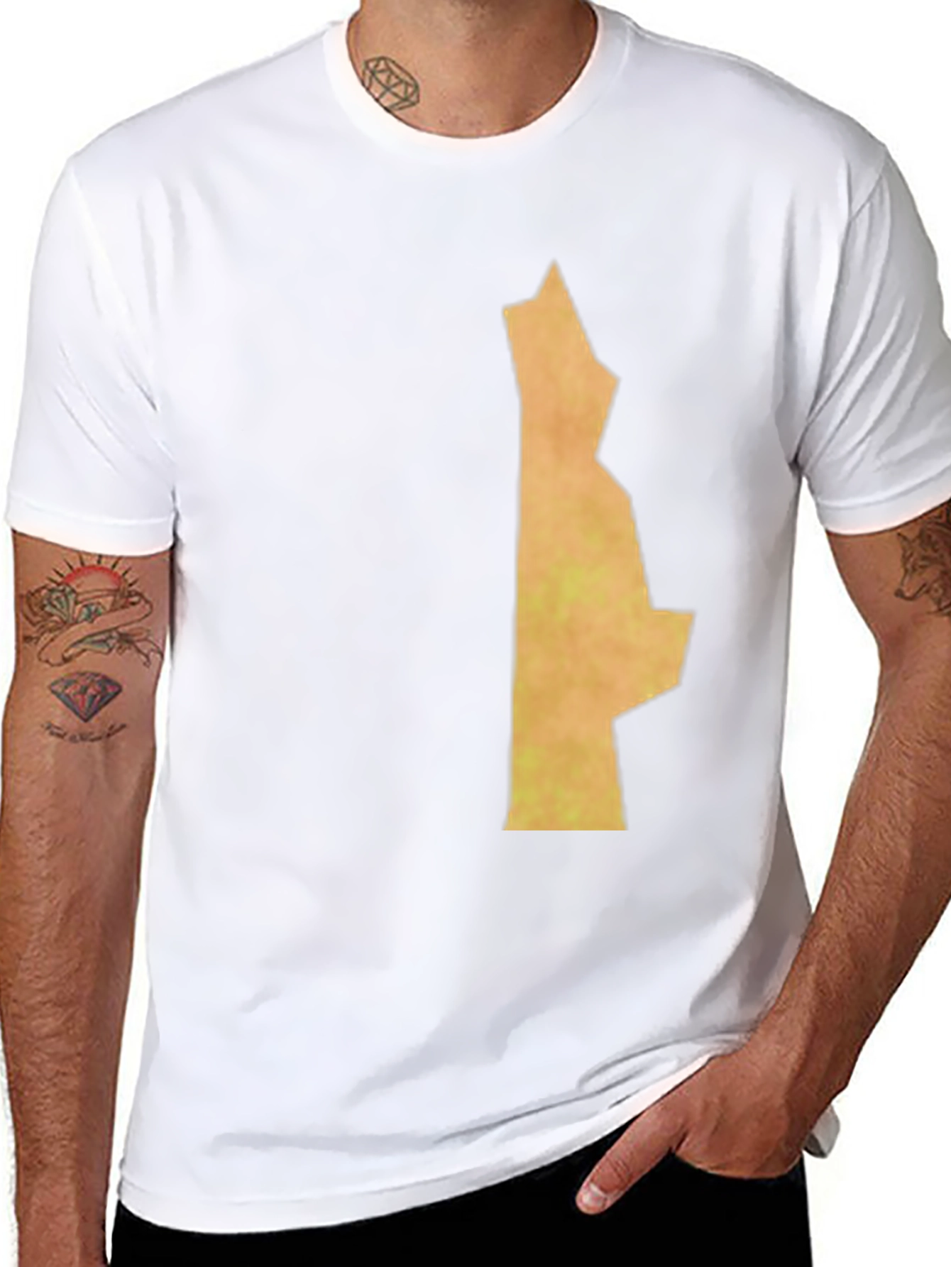 Unique State Outline Graphic Black T-Shirt