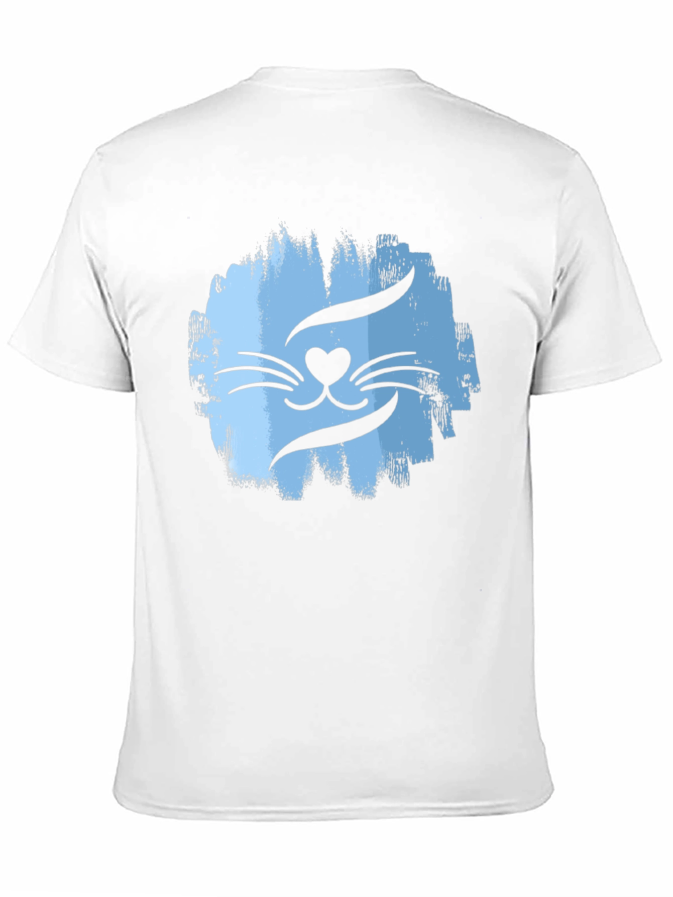 Cool Cat Face Graphic T-Shirt - Mens Black Tee