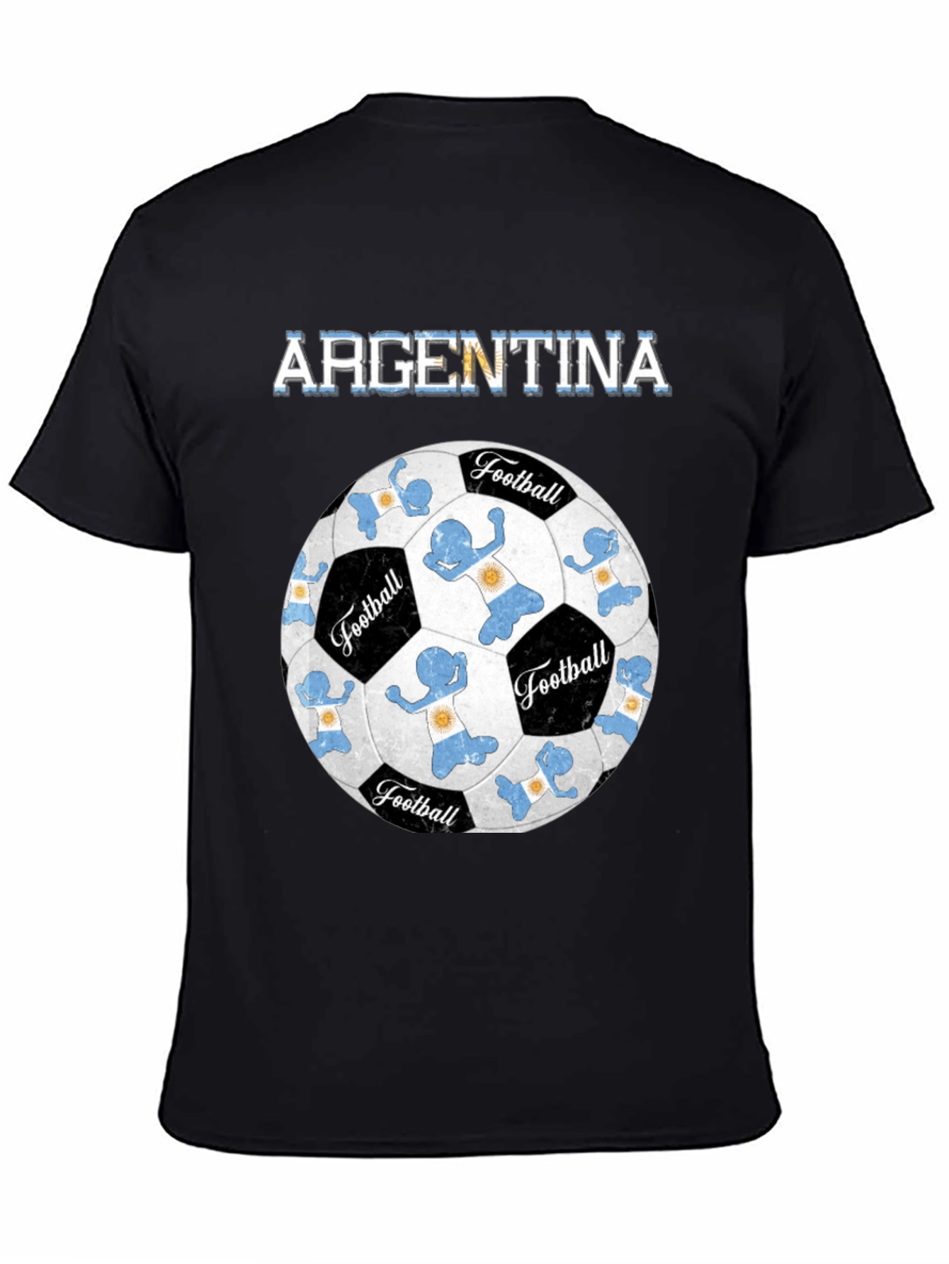 Argentina Football T-Shirt Soccer Ball Design