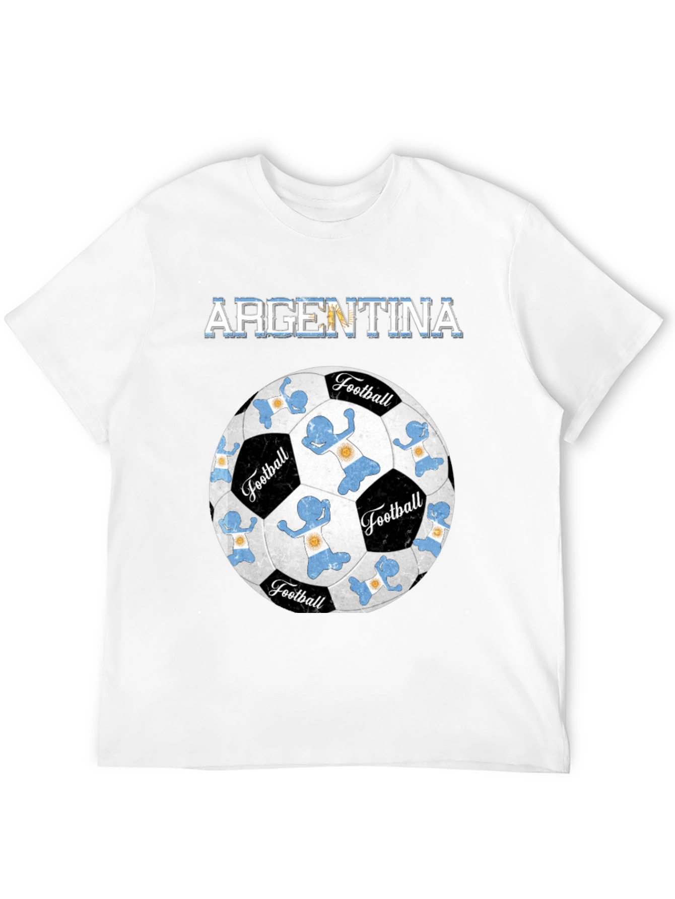 Argentina Football T-Shirt Soccer Ball Design