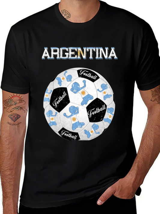 Argentina Football T-Shirt Soccer Ball Design