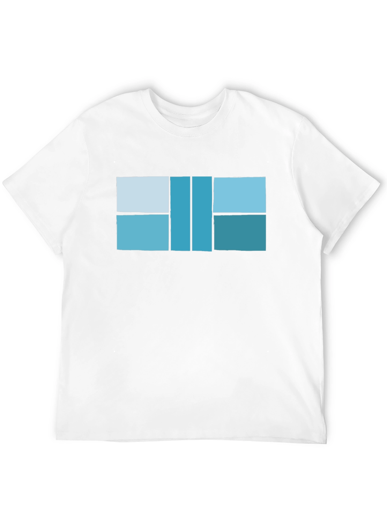 Modern Geometric Design T-Shirt - Black