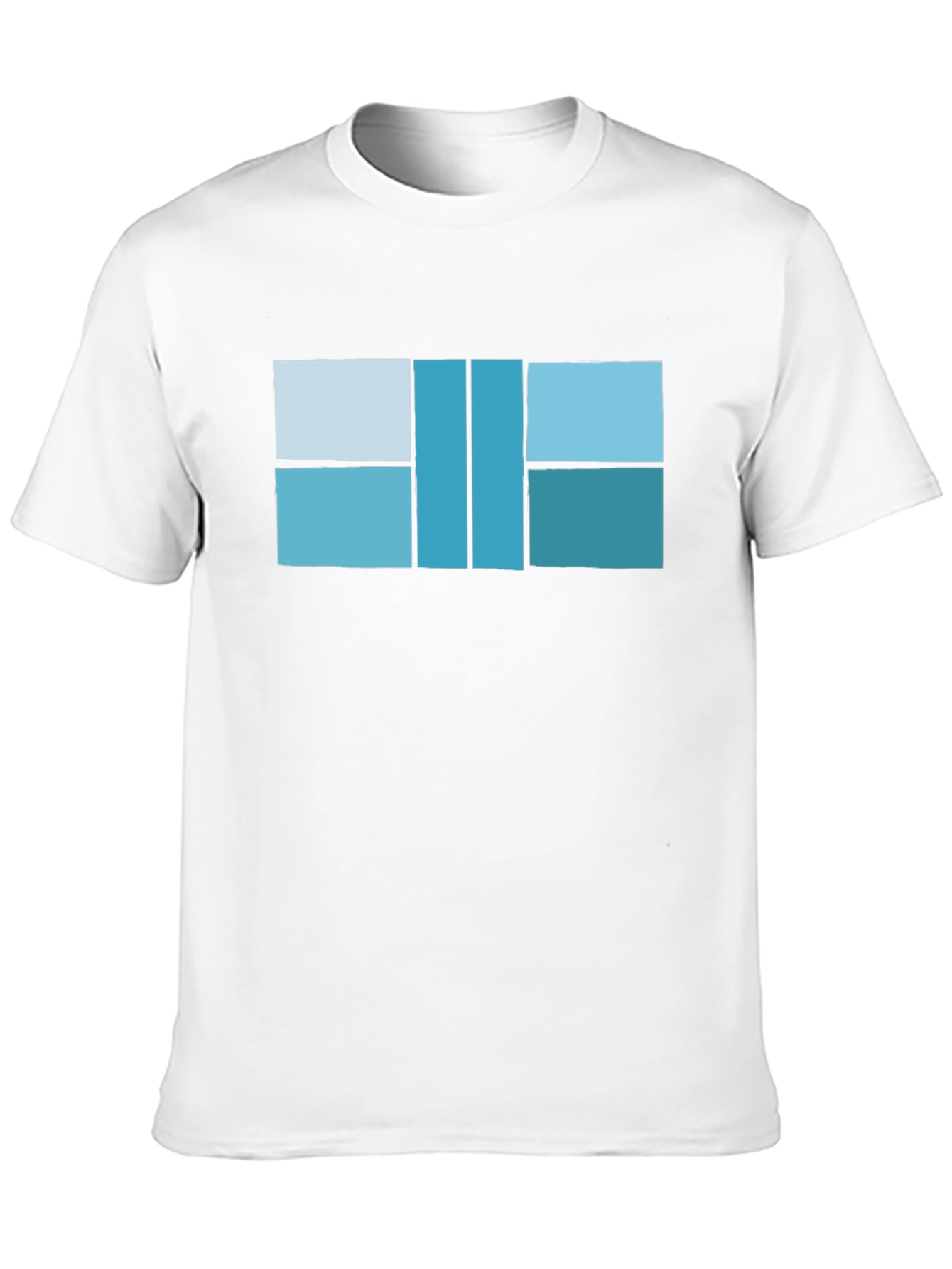 Modern Geometric Design T-Shirt - Black