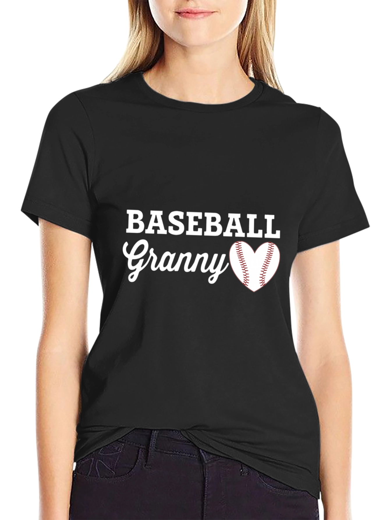 Baseball Granny T-Shirt - Baseball Heart