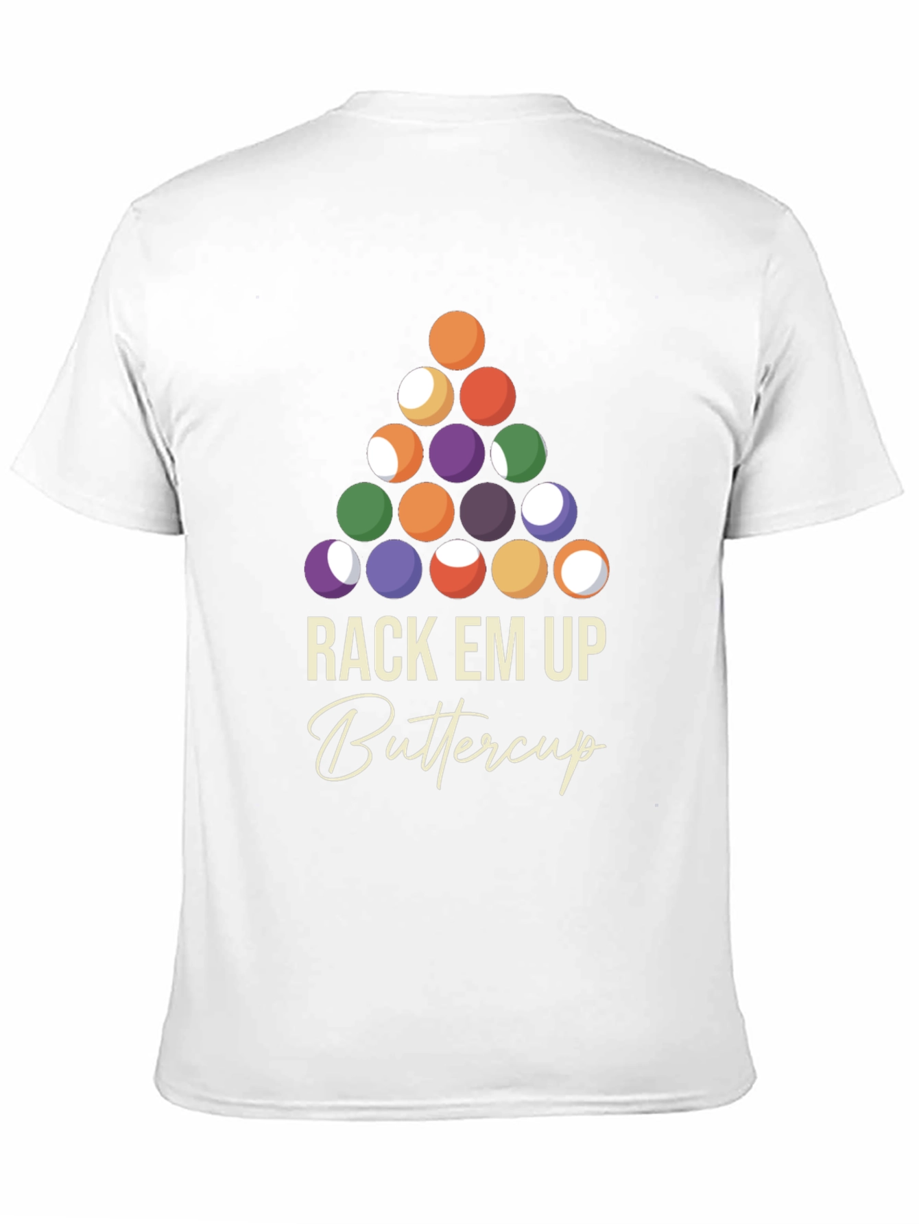Rack Em Up Buttercup T-Shirt - Billiards Design
