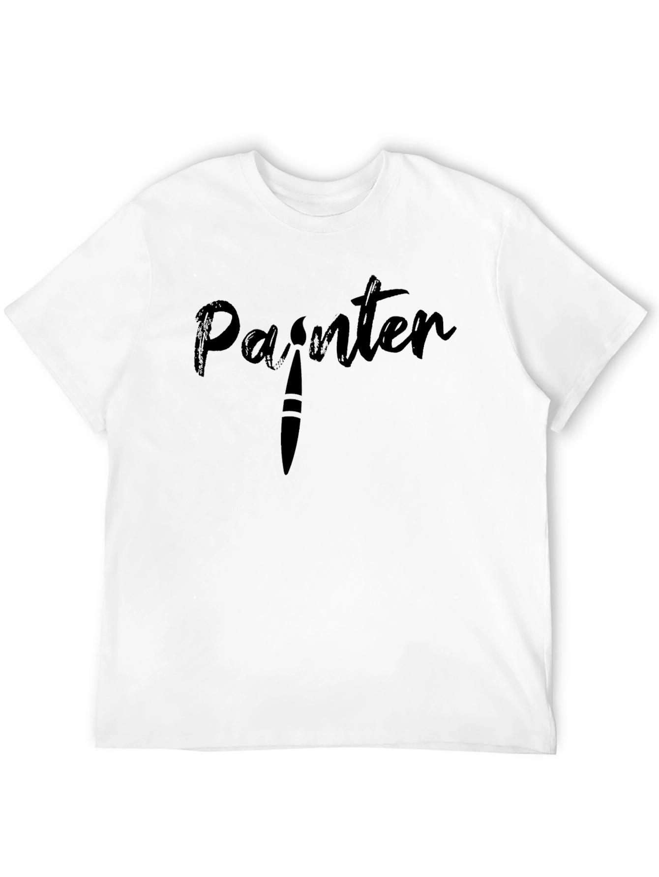Painter Graphic Tee - Artistic Style Black T-Shirt