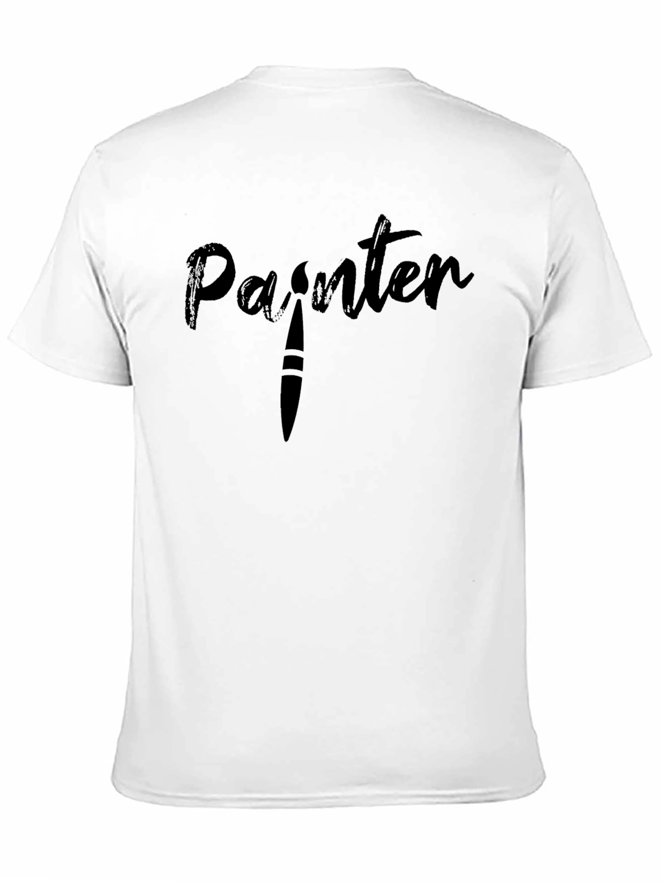Painter Graphic Tee - Artistic Style Black T-Shirt