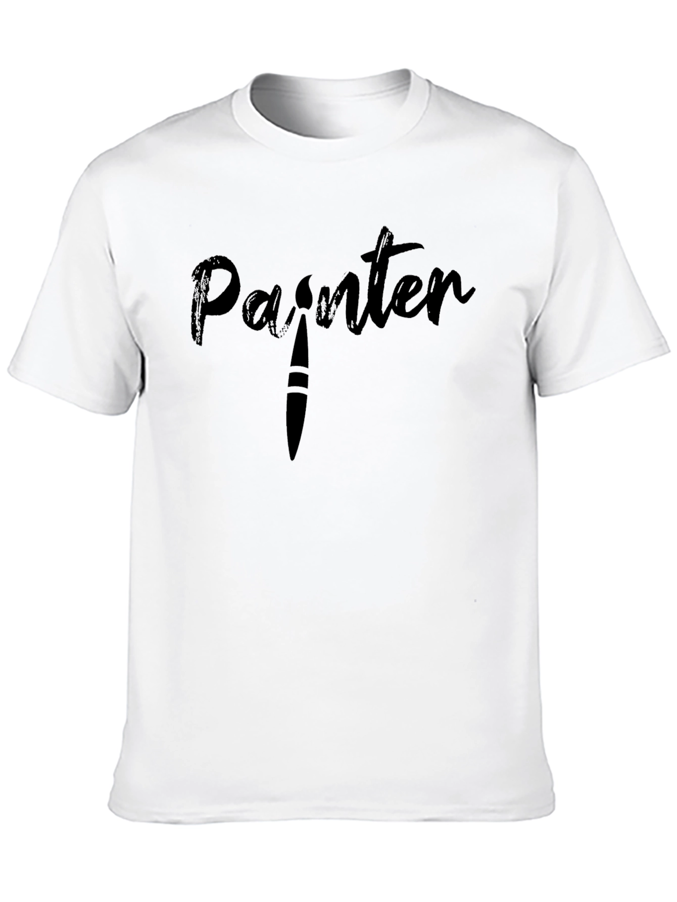 Painter Graphic Tee - Artistic Style Black T-Shirt