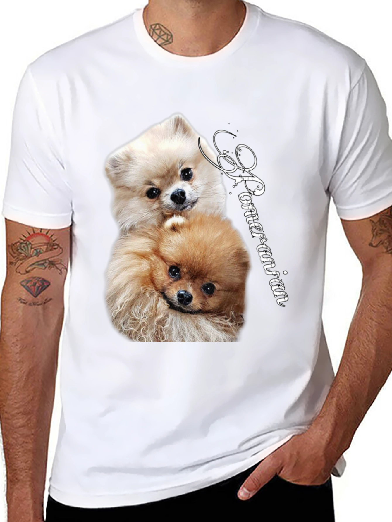 Pomeranian Dog Graphic Tee - Unisex Cotton T-Shirt