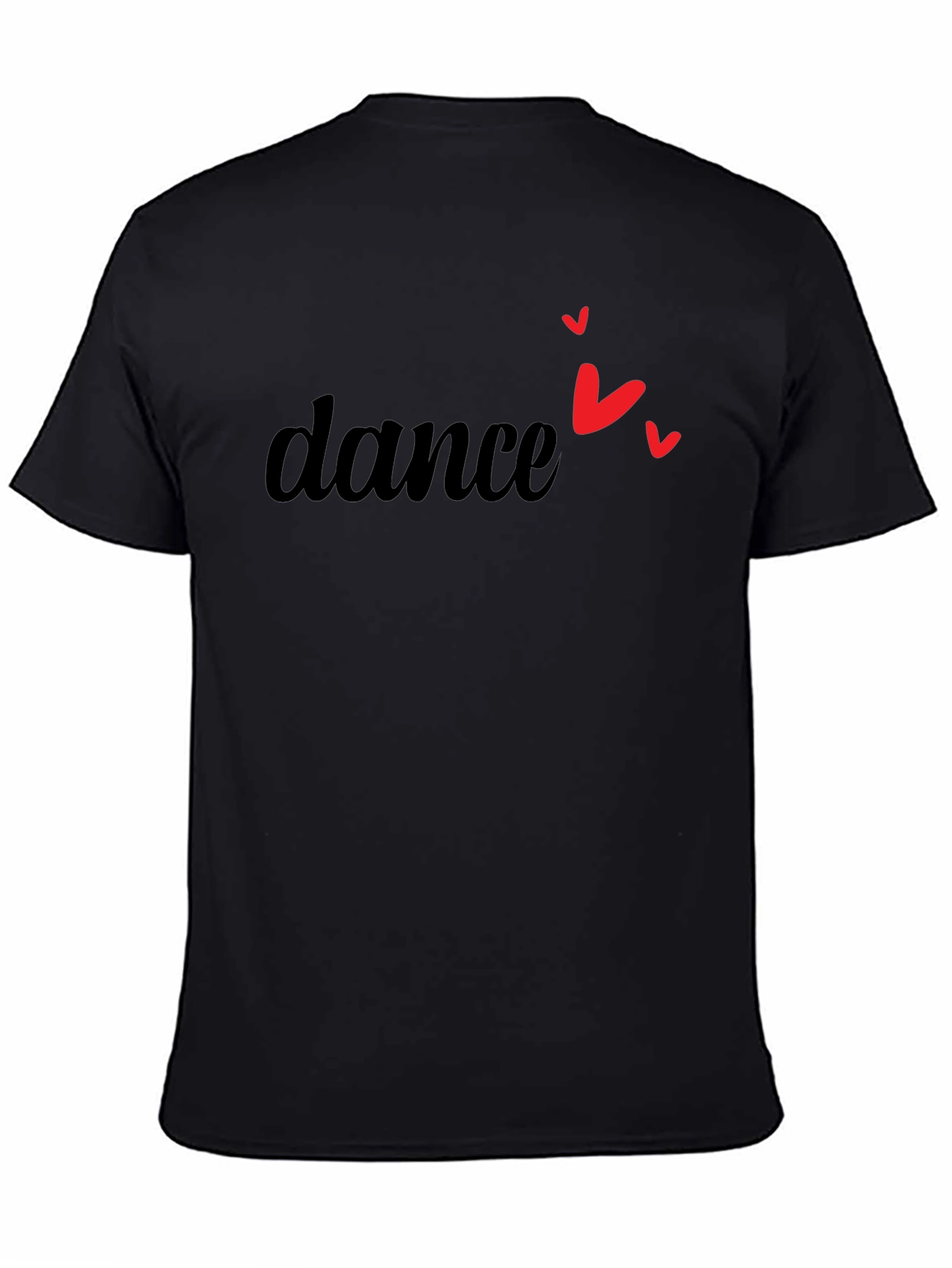 Dance with Heart Tee - Stylish Black T-Shirt