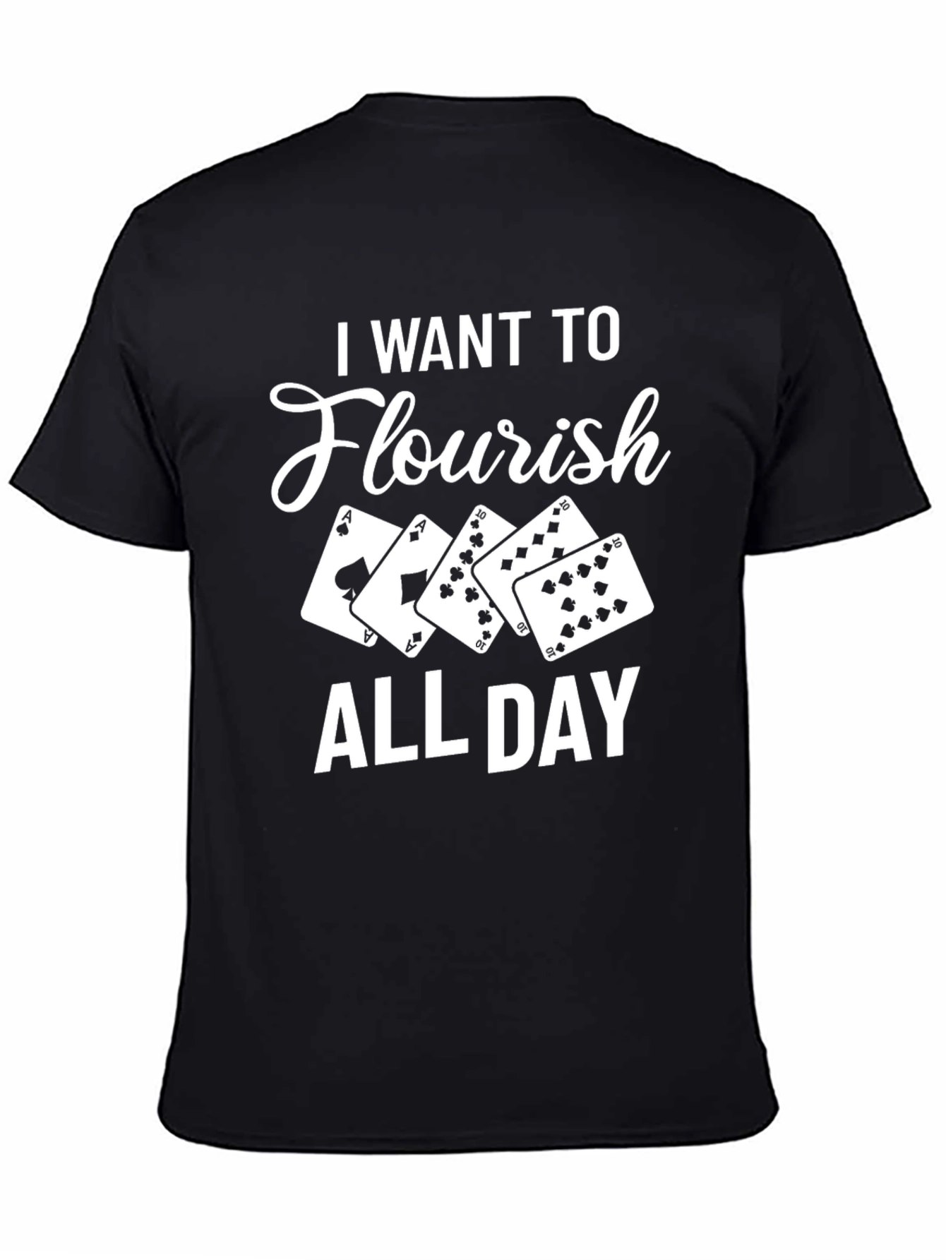 Flourish All Day Graphic Tee - Black Cotton