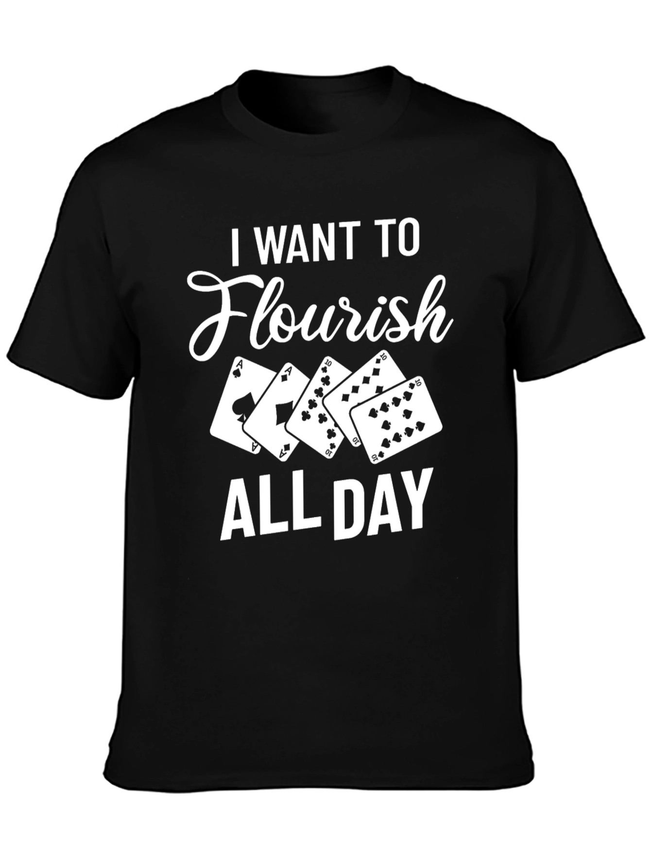 Flourish All Day Graphic Tee - Black Cotton