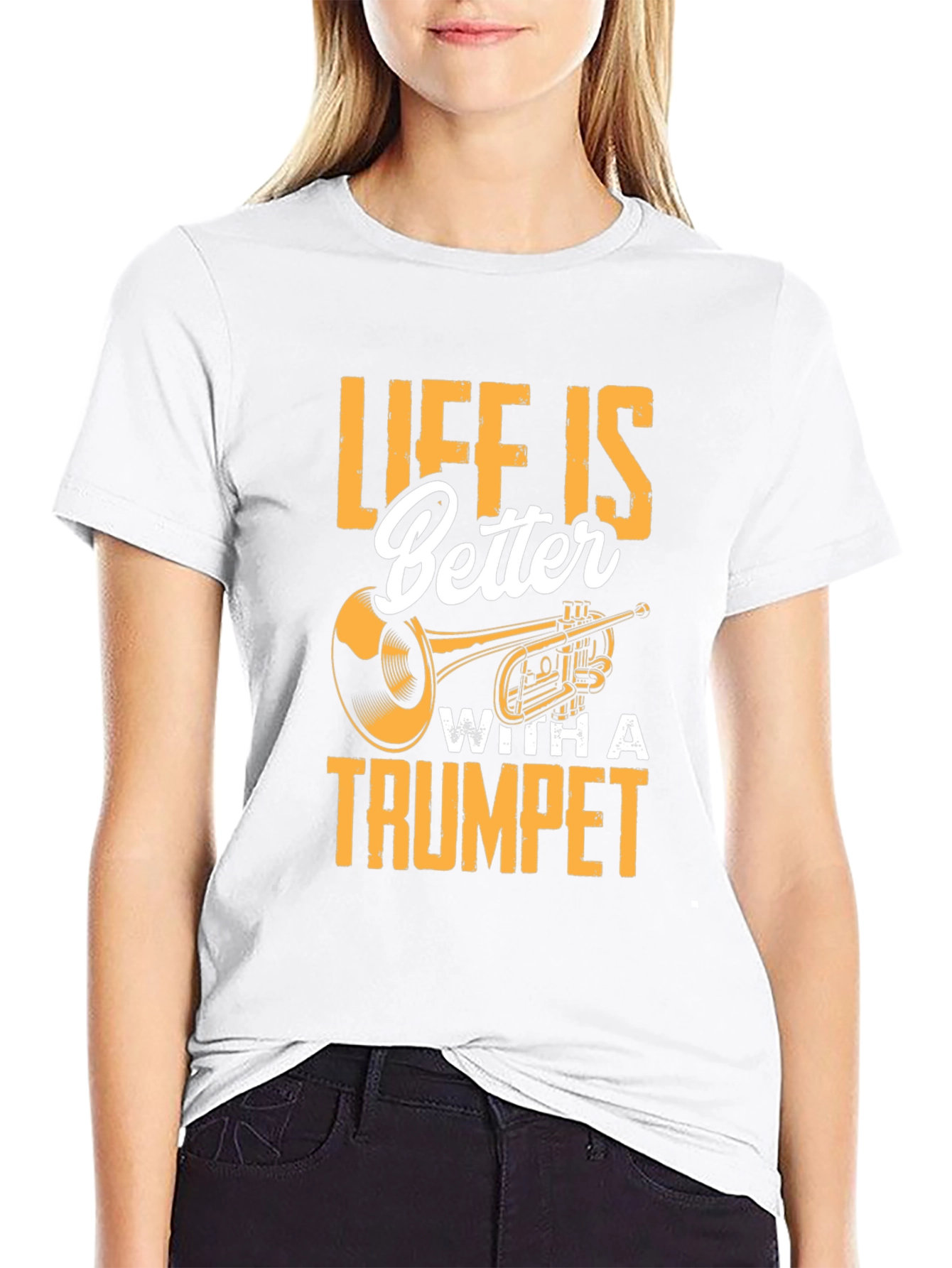 Life Is Better With A Trumpet Black T-Shirt