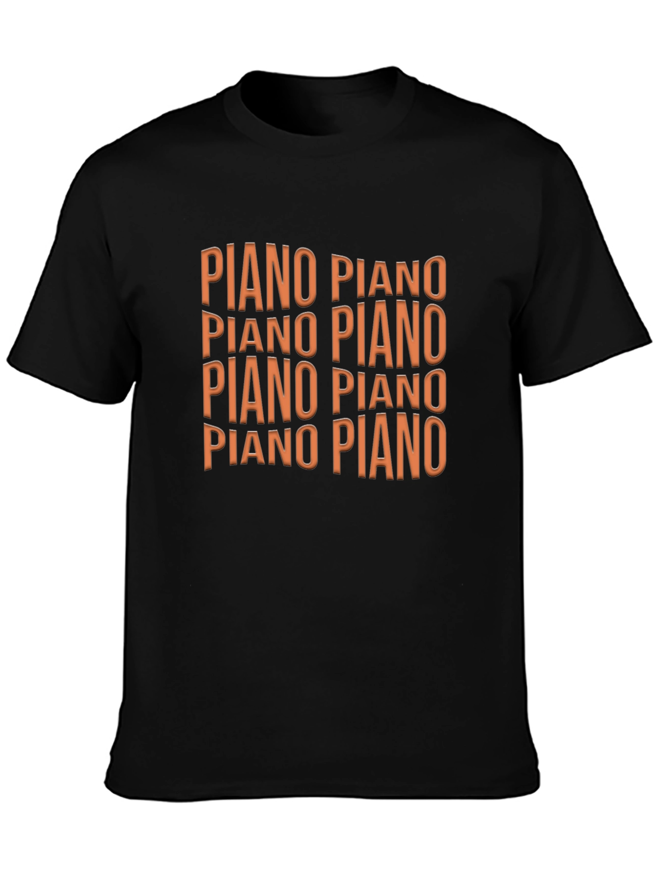Piano Graphic Black T-Shirt