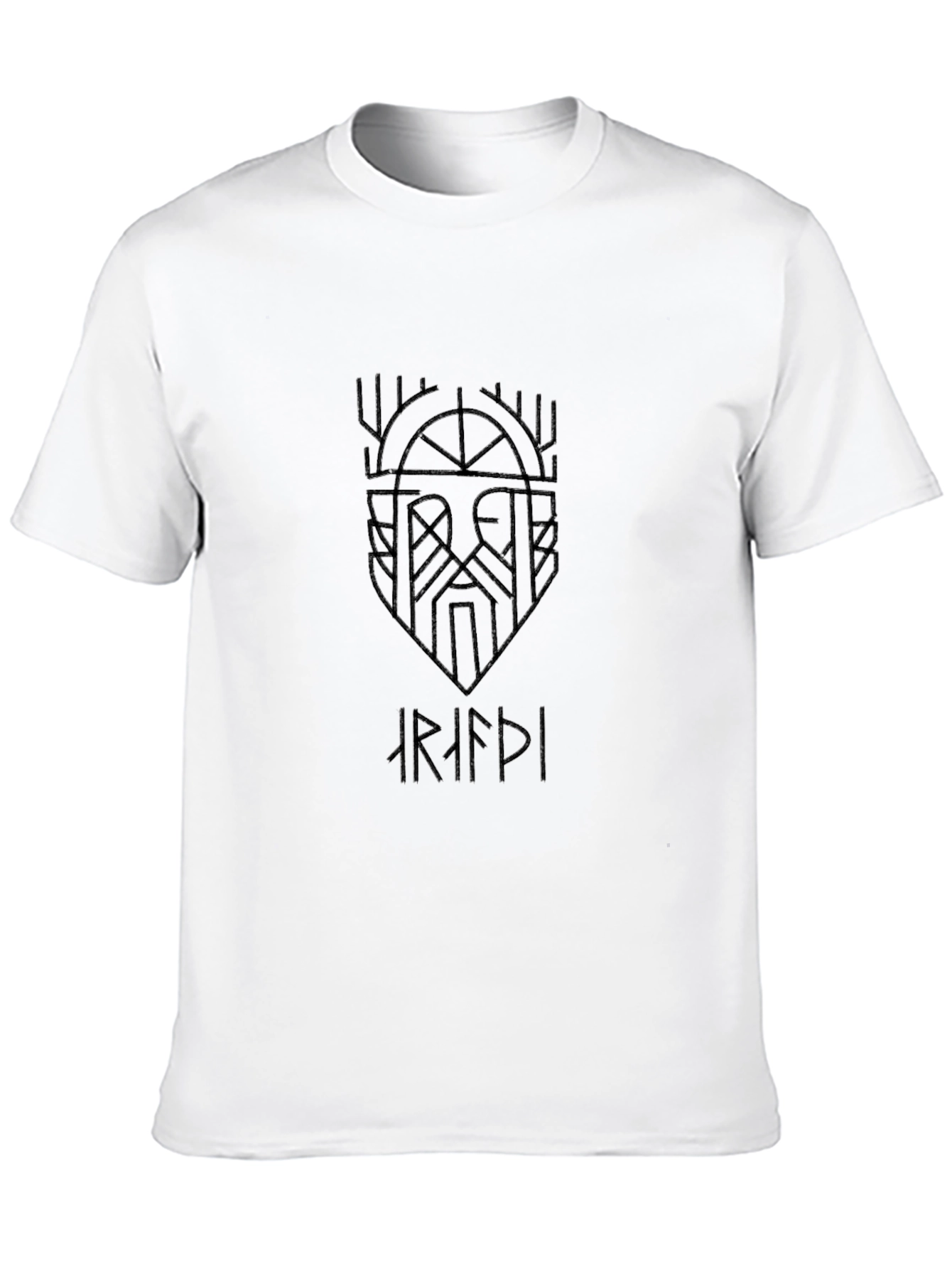 Viking Rune Graphic Black T-Shirt for Men