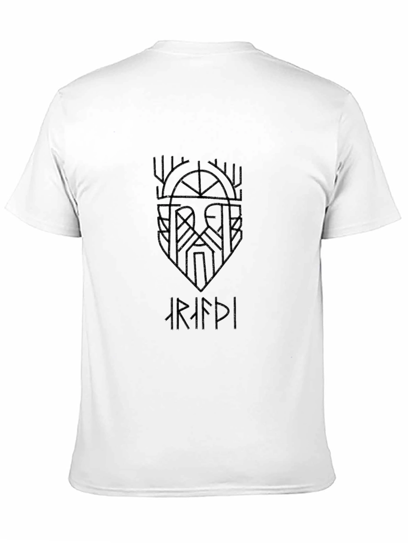 Viking Rune Graphic Black T-Shirt for Men