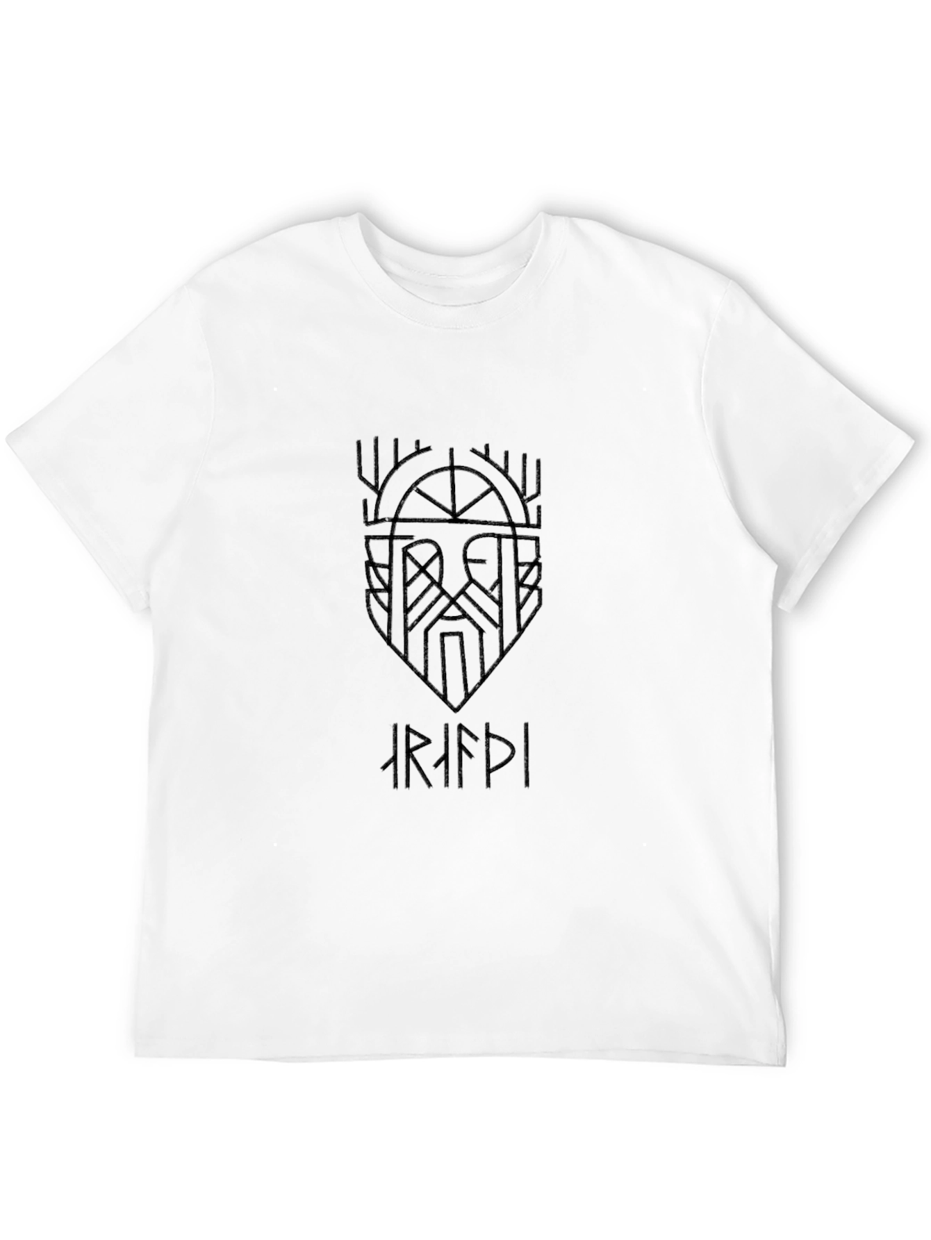 Viking Rune Graphic Black T-Shirt for Men