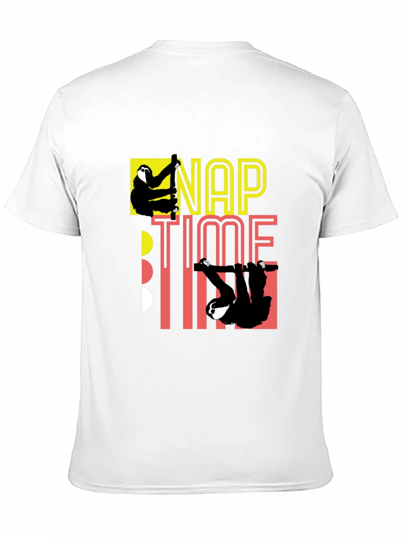Nap Time Sloth Graphic Black T-Shirt