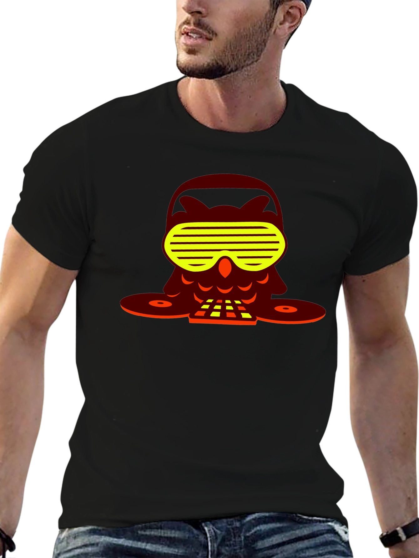 DJ Owl T-Shirt - Unique Graphic Tee