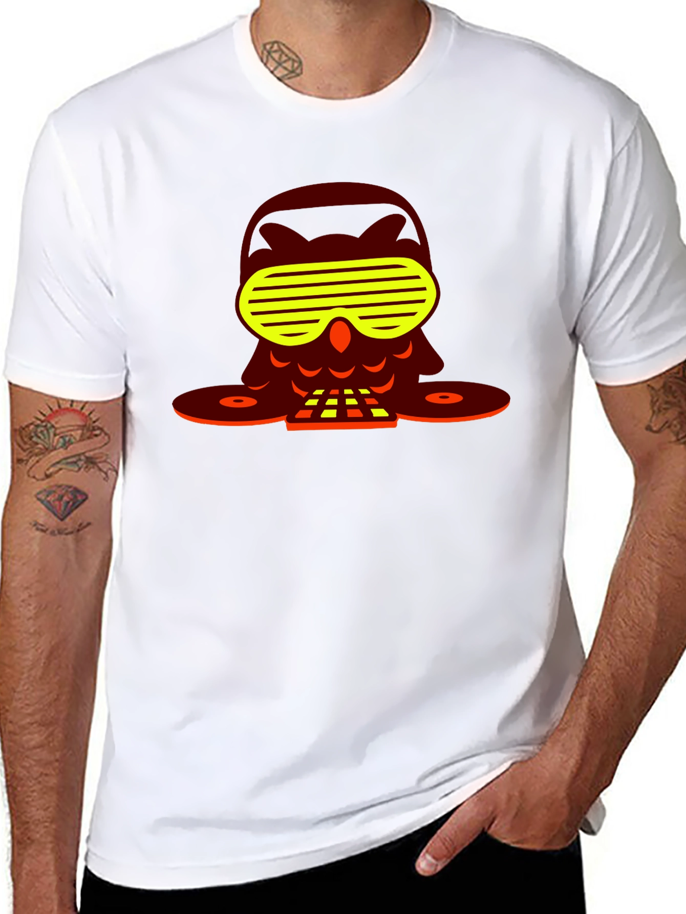 DJ Owl T-Shirt - Unique Graphic Tee