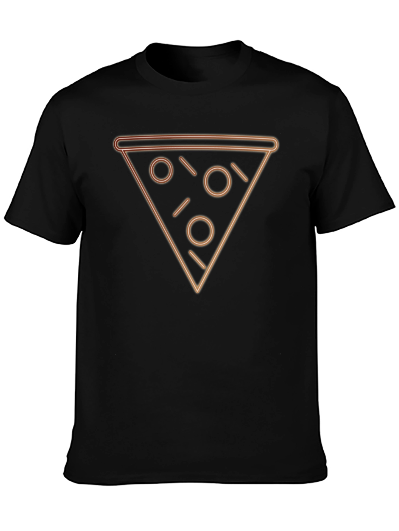 Neon Pizza Slice Graphic Tee - Trendy Casual Wear