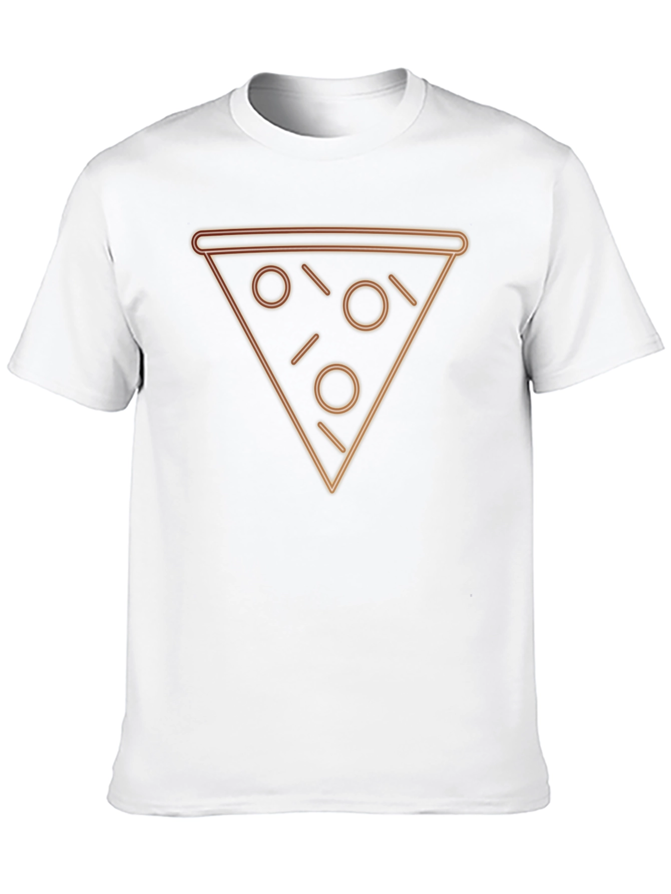 Neon Pizza Slice Graphic Tee - Trendy Casual Wear