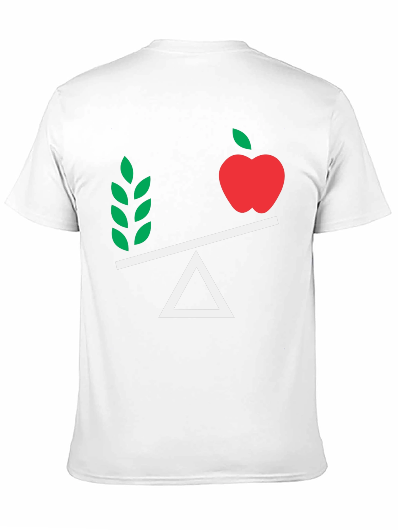Balanced Diet T-Shirt - Apple & Greens on Scales