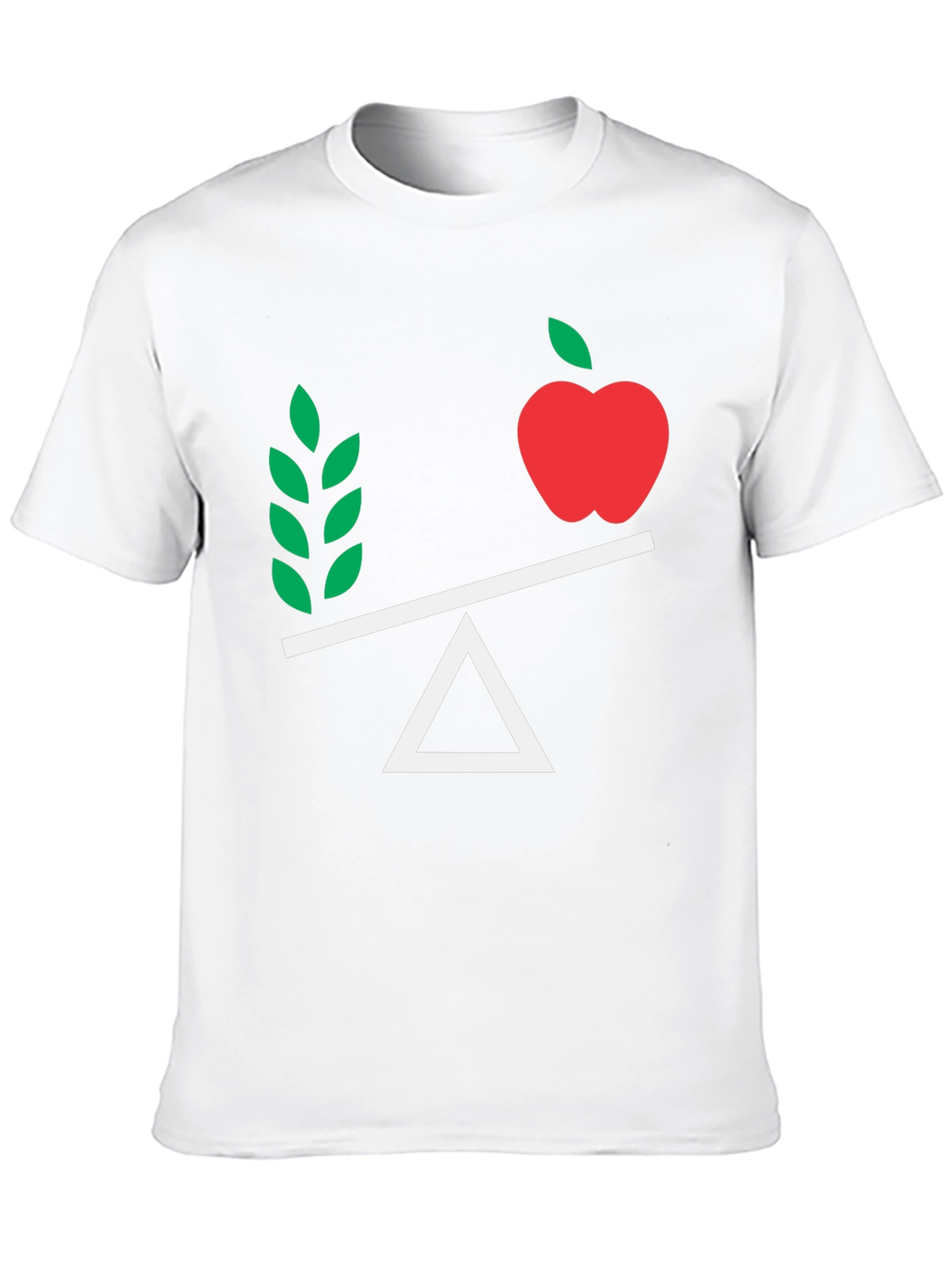 Balanced Diet T-Shirt - Apple & Greens on Scales