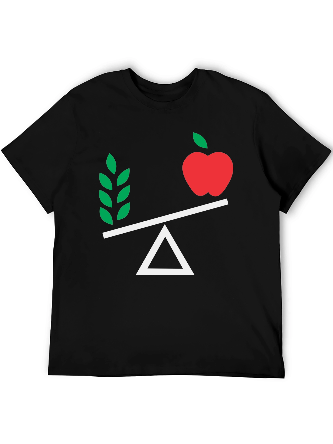 Balanced Diet T-Shirt - Apple & Greens on Scales