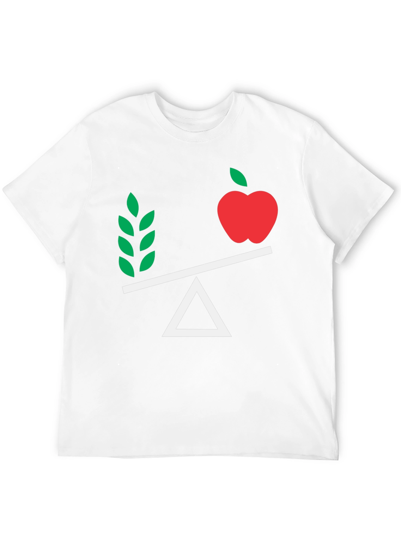 Balanced Diet T-Shirt - Apple & Greens on Scales