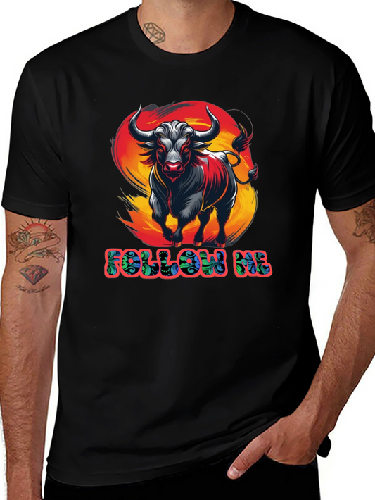 Bold Bull Graphic Tee - Follow Me Design