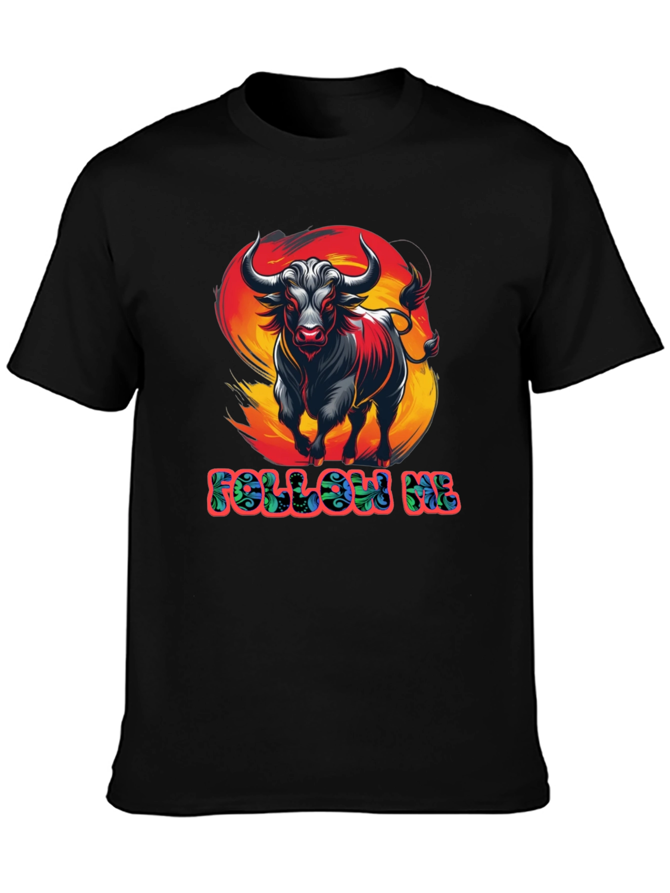 Bold Bull Graphic Tee - Follow Me Design