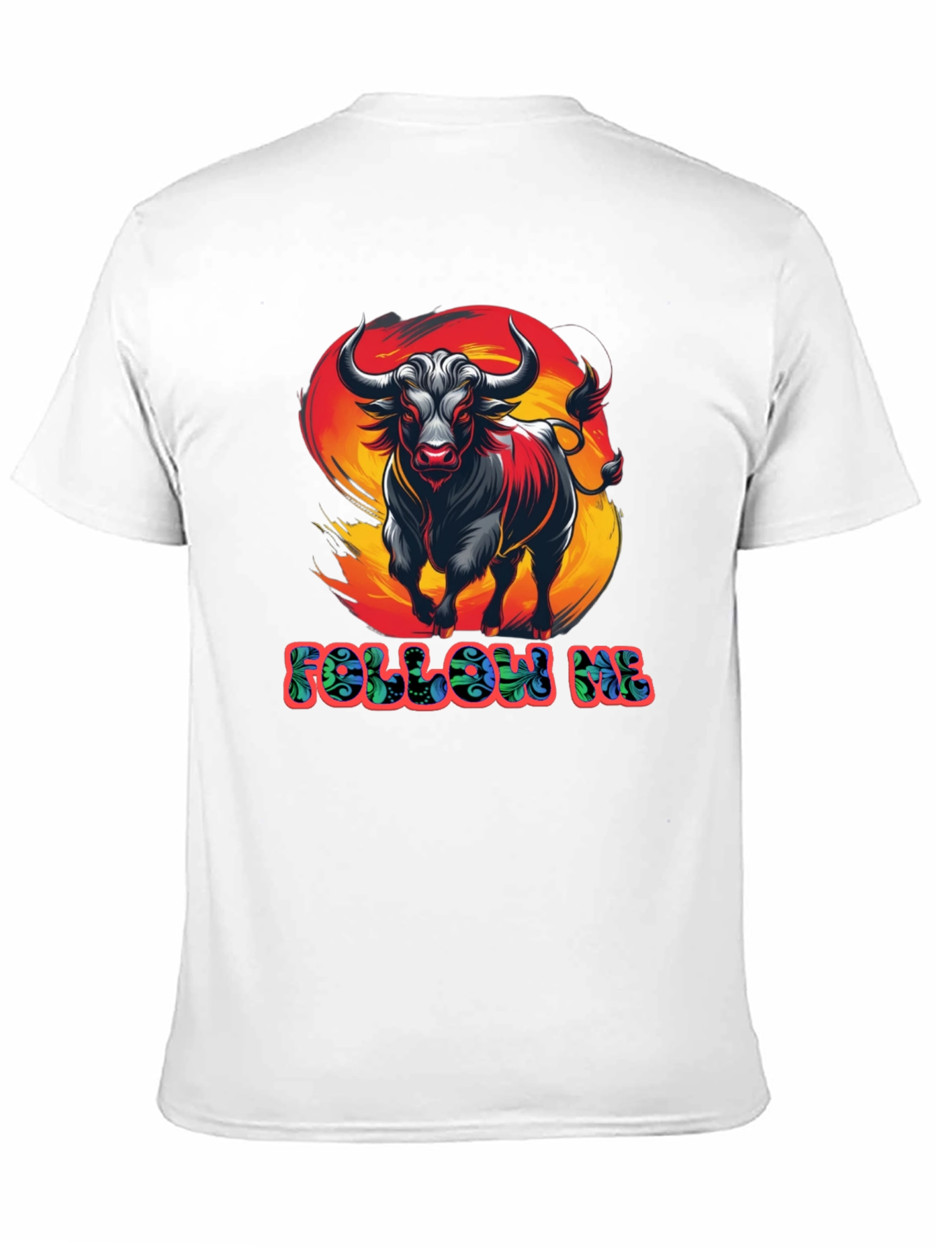 Bold Bull Graphic Tee - Follow Me Design