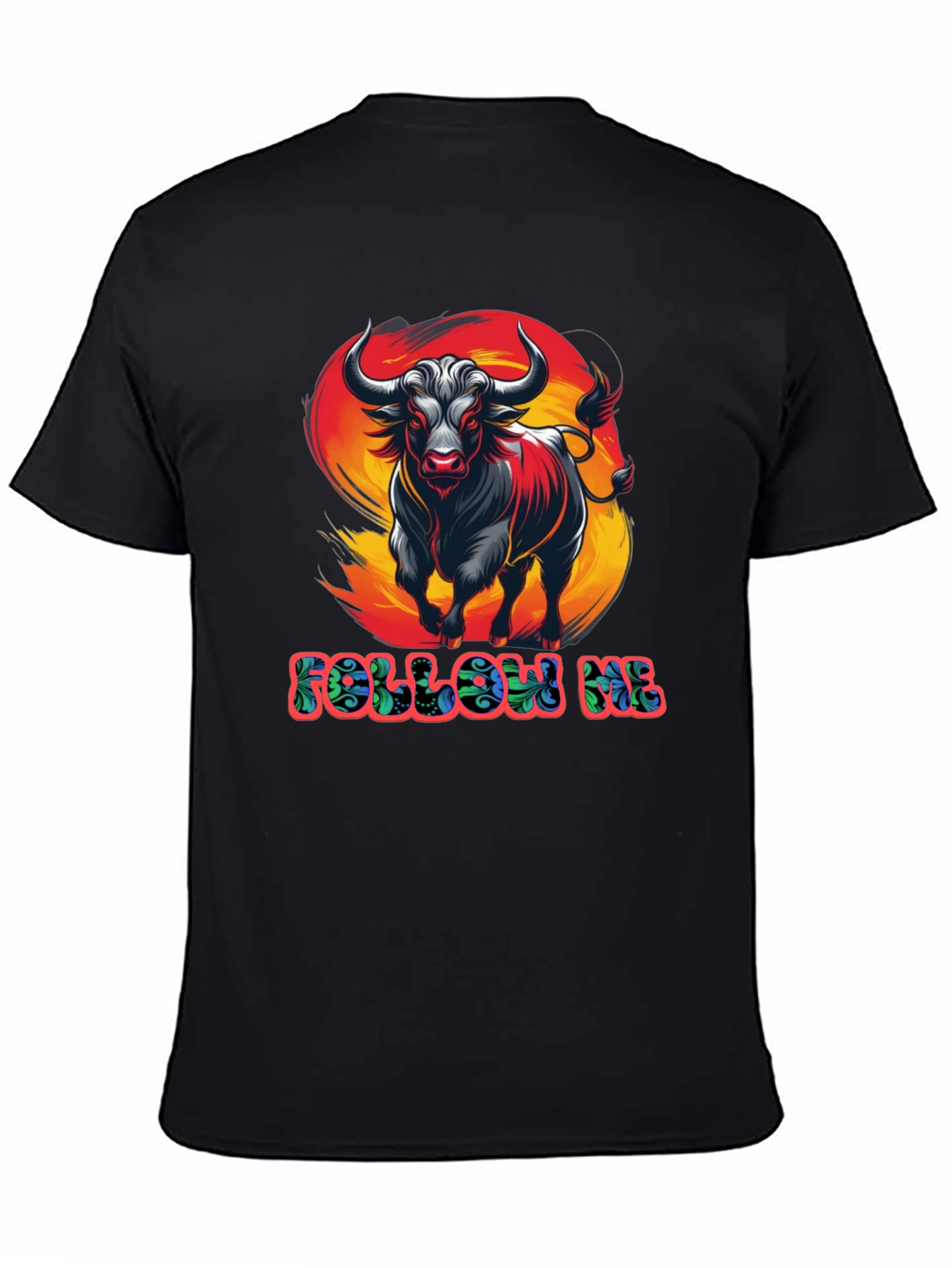 Bold Bull Graphic Tee - Follow Me Design