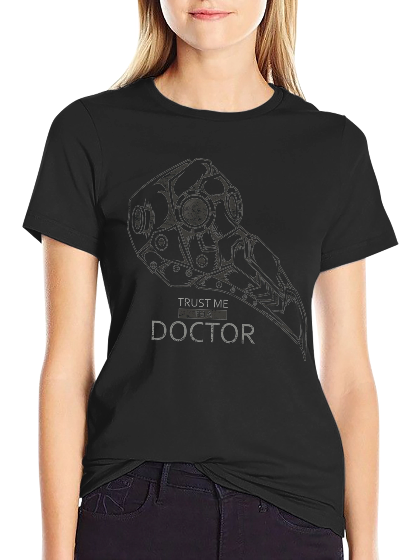 Plague Doctor Graphic Tee - Trust Me