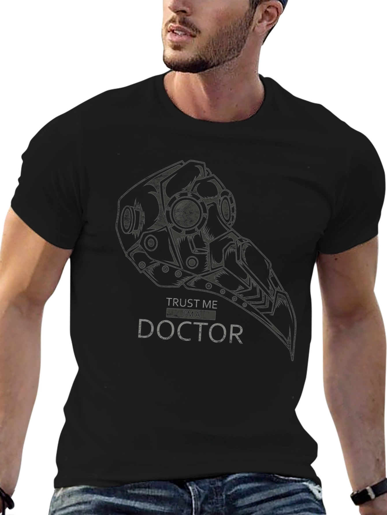 Plague Doctor Graphic Tee - Trust Me