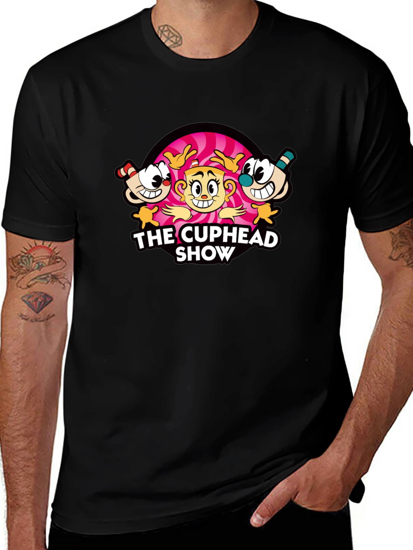 The Cuphead Show Black T-Shirt