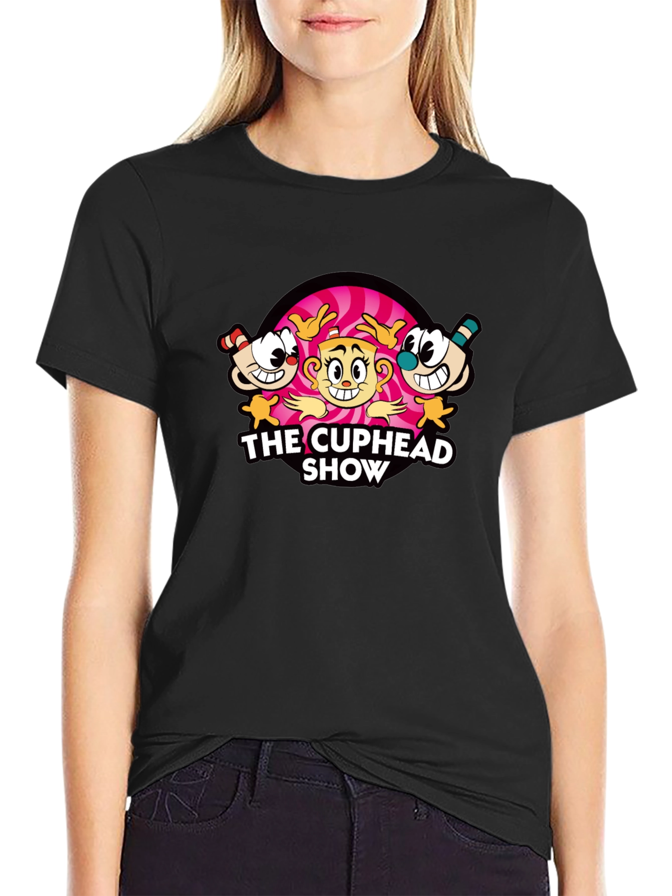 The Cuphead Show Black T-Shirt